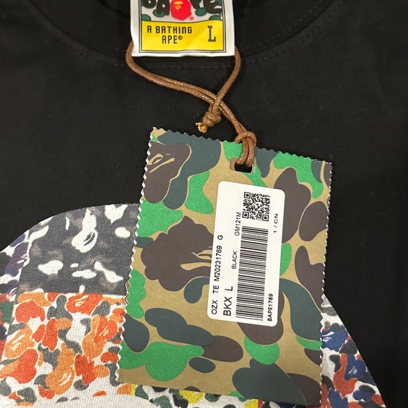BAPE 28TH ANNIVERSARY TEE BLACK - Picture 3 of 4